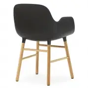 KRZESŁO FORM Z PODŁOKIETNIKAMI DĘBOWA PODSTAWA CZARNE NORMANN COPENHAGEN