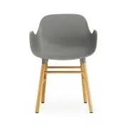 KRZESŁO FORM Z PODŁOKIETNIKAMI DĘBOWA PODSTAWA SZARE NORMANN COPENHAGEN