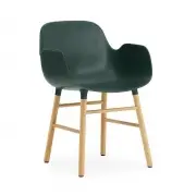 Krzesło Form Z Podłokietnikami Dębowa Podstawa Zielone Normann Copenhagen