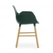 KRZESŁO FORM Z PODŁOKIETNIKAMI DĘBOWA PODSTAWA ZIELONE NORMANN COPENHAGEN