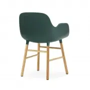 KRZESŁO FORM Z PODŁOKIETNIKAMI DĘBOWA PODSTAWA ZIELONE NORMANN COPENHAGEN
