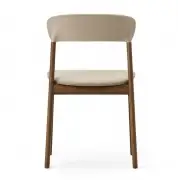 KRZESŁO HERIT CIEMNY DĄB TAPICEROWANE PIASKOWE NORMANN COPENHAGEN