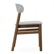 KRZESŁO HERIT CIEMNY DĄB TAPICEROWANE SZARE NORMANN COPENHAGEN