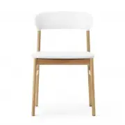 KRZESŁO HERIT JASNY DĄB SKÓRZANE BIAŁE NORMANN COPENHAGEN