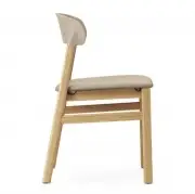 KRZESŁO HERIT JASNY DĄB SKÓRZANE PIASKOWE NORMANN COPENHAGEN