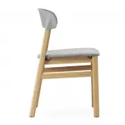 KRZESŁO HERIT JASNY DĄB TAPICEROWANE SZARE NORMANN COPENHAGEN