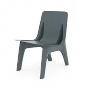 Krzesło J-Chair Lounge Alu Niebiesko Szare Zieta