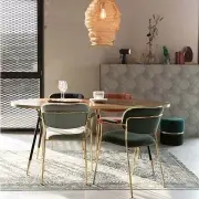 KRZESŁO JOLIEN ZŁOTY-CIEMNOZIELONE WHITE LABEL LIVING