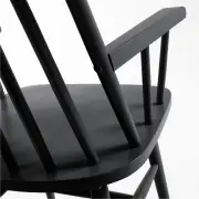 KRZESŁO KRISTIE Z PODŁOKIETNIKAMI CZARNE KAVE HOME
