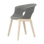 KRZESŁO NATURAL MISS B DREWNIANA PODSTAWA SZARE SCAB DESIGN
