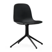 Krzesło Obrotowe Form Czarna Podstawa Czarne Normann Copenhagen