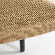 KRZESŁO OGRODOWE GLYNIS czarne linka naturalna KAVE HOME