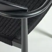 KRZESŁO OGRODOWE GLYNIS czarne KAVE HOME