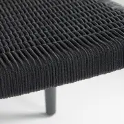 KRZESŁO OGRODOWE GLYNIS czarne KAVE HOME