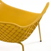 Krzesło ogrodowe Quinn żółte kave home