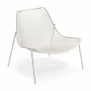 Krzesło Ogrodowe Round Lounge Matowa Biel Emu