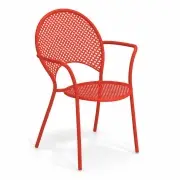 Krzesło Ogrodowe Sole Z Podłokietnikami Czerwone Emu