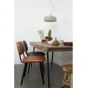 KRZESŁO W STYLU VINTAGE BRĄZOWE WHITE LABEL LIVING