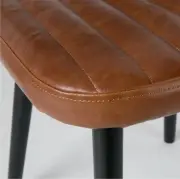 KRZESŁO W STYLU VINTAGE BRĄZOWE WHITE LABEL LIVING