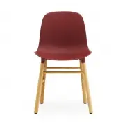 KRZESŁO FORM DĘBOWA PODSTAWA CZERWONE NORMANN COPENHAGEN