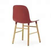 KRZESŁO FORM DĘBOWA PODSTAWA CZERWONE NORMANN COPENHAGEN