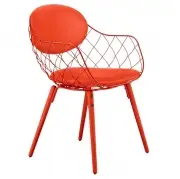 Krzesło Pina Tk. Steelcut 2 Czerwone Magis