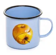 KUBEK EMALIOWANY Z UCHEM APPLE SELETTI