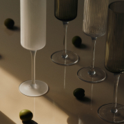 Kieliszki do szampana Ripple Flutes 2 szt. transparentne Ferm Living