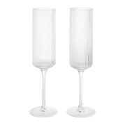 Kieliszki do szampana Ripple Flutes 2 szt. transparentne Ferm Living