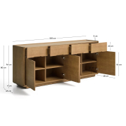 Komoda Arelida 200 cm kave home