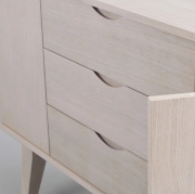 Komoda Filippa 122 cm dąb bielony Rowico