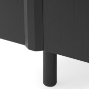 Komoda Rib 159 cm czarna Normann Copenhagen