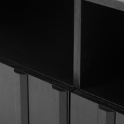 Komoda Rib Low hybrid czarna Normann Copenhagen