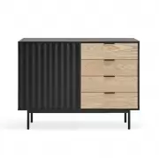 Komoda Sierra 108 cm czarna Teulat