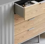Komoda Sierra 108 cm jasnoszara Teulat