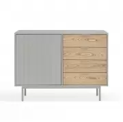 Komoda Sierra 108 cm jasnoszara Teulat