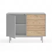 Komoda Sierra 108 cm jasnoszara Teulat