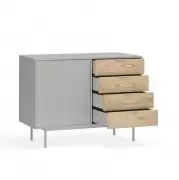 Komoda Sierra 108 cm jasnoszara Teulat