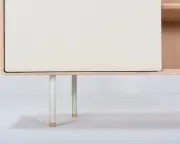 Komoda dębowa Fina 118x45x100 cm door jasnoszara Gazzda