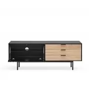 Komoda tv Sierra 140 cm czarna Teulat
