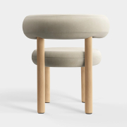 Krzesło Fat Natural Wood - Pearl Velvet Tom Dixon
