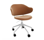 Krzesło biurowe Holly biała podstawa cognac Calligaris