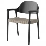 Krzesło Mebla czarny dąb beżowe siedzisko Bolia