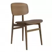 Krzesło NY11 Dąb Dymiony Jasny Skóra NORR11