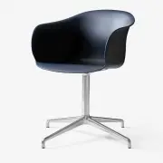 Krzesło Biurowe Elefy Jh32 Niebieskie-Aluminiowe Nogi Andtradition