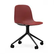 Krzesło Biurowe Form Czarna Podstawa Czerwone Normann Copenhagen