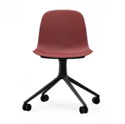 Krzesło biurowe Form czarna podstawa czerwone Normann Copenhagen