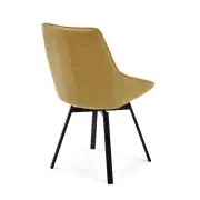 Krzesło obrotowe Haston musztardowe kave home
