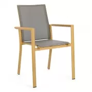 Krzesło ogrodowe Konnor musztardowe Bizzotto