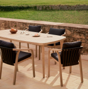 Krzesło ogrodowe Malaret czarne Kave Home